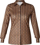 ES&SY Najda Blouse - Black/Camel - maat 40