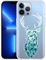 iPhone 13 Pro Max Hoesje Art Deco Deer - Designed by Cazy