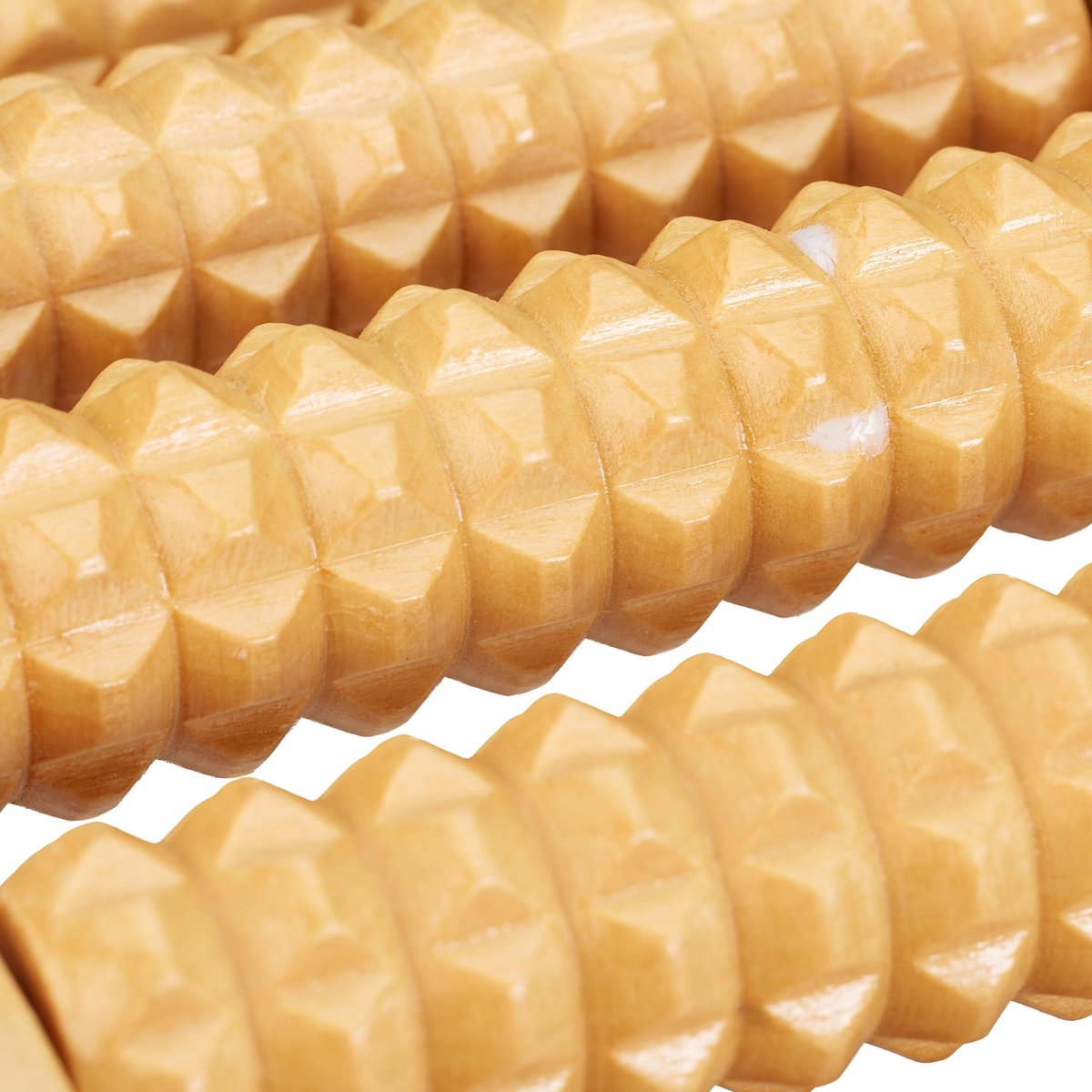 Afbeelding 2 van relaxdays houten voetmassage roller - voetmassage - 2 voeten - voetroller - massageroller