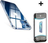 ShieldCase Ultra thin silicone case geschikt voor Apple iPhone geschikt voor Apple iPhone 12 / 12 Pro - 6.1 inch + glazen Screen Protector