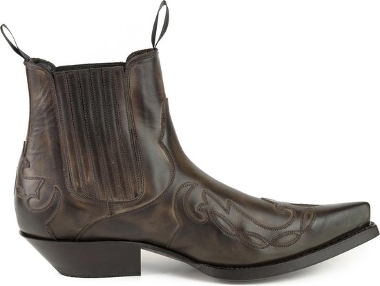 Mayura Boots 1931 Spitse Western Heren Enkellaars Schuine Hak Elastiek Sluiting Vintage Look EU