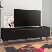 Emob- TV Meubel Tv-meubel Infas met 2 deuren & 1 lade - 180cm - Zwart