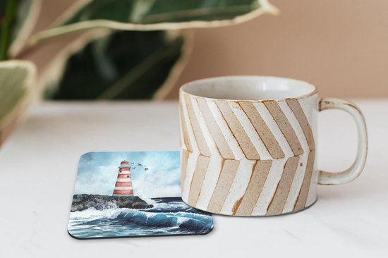 Sous-verres -verres - Mer - Golf - Phare - 10x10 cm - 6 pièces