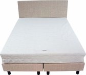 Bedworld Boxspring 160x190 - Stevig - Seudine - Wit grijs (ONC21)