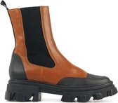 BiBi Lou Chelsea boots Dames / Laarzen / Damesschoenen - Leer - 830T10 - Cognac - Maat 38