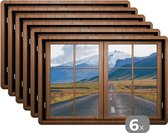 Set de table - Transparent - Berg - Route - 45x30 cm - 6 pièces