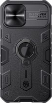Nillkin Armor CamShield Back Cover - Geschikt voor iPhone 12 / 12 Pro Hoesje - Zwart