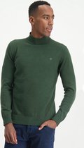 Haze & Finn Trui Knit Mockneck Melange Mc16 0228 Scarab Green Mannen Maat - XL