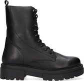 Wysh Lele Veterboots - Laarzen Met Veters - Meisjes - Zwart - Maat 32