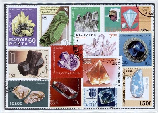 Thumbnail van een extra afbeelding van het spel Mineralen – Luxe postzegel pakket (A6 formaat) : collectie van 25 verschillende postzegels van mineralen – kan als ansichtkaart in een A6 envelop - authentiek cadeau - kado - geschenk - kaart - delfstoffen - mijnen - grondstof - kwarts - scheikunde