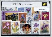 Irissen – Luxe postzegel pakket (A6 formaat) : collectie van 25 verschillende postzegels van irissen – kan als ansichtkaart in een A6 envelop - authentiek cadeau - kado - geschenk