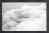 JUNIQE - Poster in houten lijst Above the Clouds -30x45 /Grijs & Wit