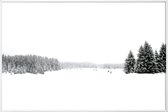 JUNIQE - Poster met kunststof lijst White White Winter -20x30 /Grijs &