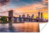 Poster New York - Brooklyn bridge - Wolken - 120x80 cm