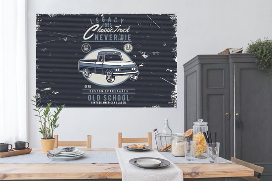 Affiche Voiture - Vintage - Dessin - 180x120 cm XXL