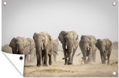 Muurdecoratie Olifant - Afrikaans - Stof - 180x120 cm - Tuinposter - Tuindoek - Buitenposter