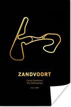 Poster Circuit - Zandvoort - Goud - 40x60 cm - Cadeau voor man