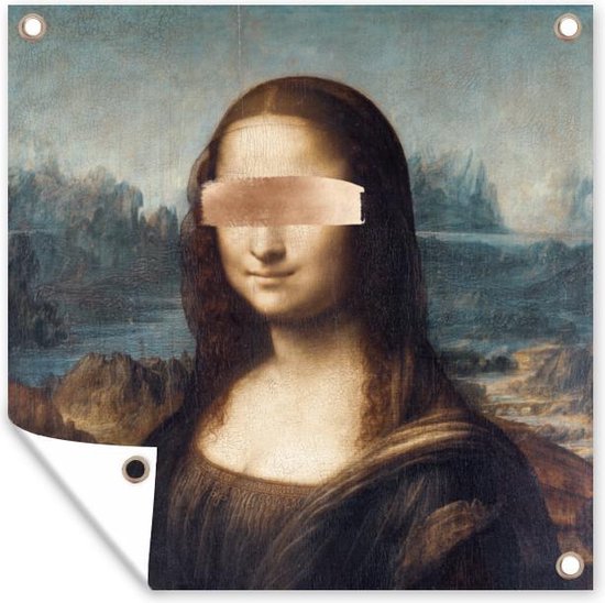Tuindoek Mona Lisa - Leonardo da Vinci - Kunst - 100x100 cm