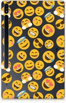 Back Cover Geschikt voor Samsung Galaxy Tab S7 Plus Hoesje Emoji met transparant zijkanten