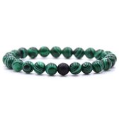 Wellness-House | Armbanden Set Malachiet en Obsidiaan 8MM| Natuurstenen Armbanden | Vriendschapsarmbanden | Zen | Bescherming | Aardend | Stabiliteit | Polsmaat t/m 18cm