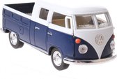 schaalmodel Volkswagen 1:34 die-cast 10 cm blauw