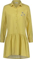 Cyell AUTUMN DAISY dames nachthemd lange mouwen - groen gestreept - Maat 42 Groen/wit gestreept maat 42 (XL)