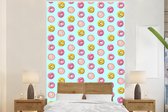 Behang - Fotobehang Donut - Patroon - Kleuren - Breedte 195 cm x hoogte 300 cm