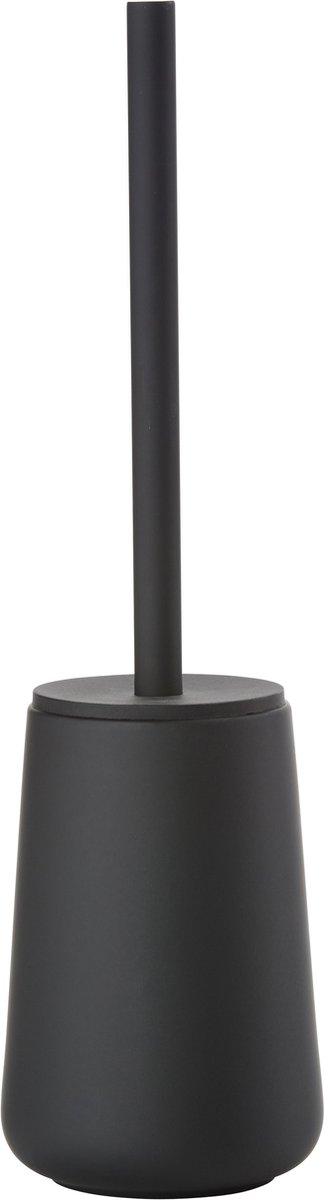 Zone Denmark Nova One Toiletborstel met Houder - WC Borstel Vrijstaand - Toilet & Badkamer Accessoires - Steen - 37 x 10,3 cm - Zwart