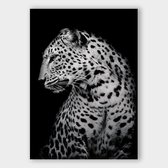 Poster Dark Leopard - Plexiglas - Meerdere Afmetingen & Prijzen | Wanddecoratie - Interieur - Art - Wonen - Schilderij - Kunst