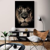 Poster Lion Close-up ² - Papier - Meerdere Afmetingen & Prijzen | Wanddecoratie - Interieur - Art - Wonen - Schilderij - Kunst