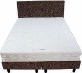 Bedworld Boxspring 120x210 - Medium - Tweedlook - Licht bruin (M26)