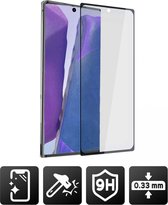 Geschikt voor Samsung Galaxy Note 20 Tempered Glass 9H Curved Akashi omlijnd zwart