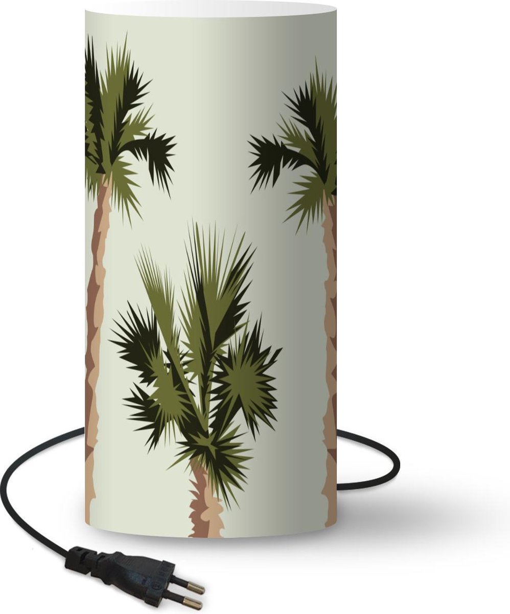 Lamp - Nachtlampje - Tafellamp slaapkamer - Palmboom - Zomer - Tropisch - 33 cm hoog - Ø15.9 cm - Inclusief LED lamp
