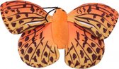 vingerpop vlinder 22 cm pluche oranje/geel
