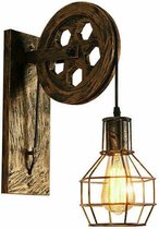 Wandlamp Indoor Industrieel Vintage E27 - Steampunk Waterpijp - Woondecoratie - Wanddecoratie - Verlichting - Geborsteld Koper