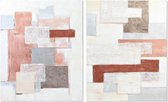 Schilderij DKD Home Decor Squares (80 x 3.8 x 100 cm)