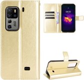 Voor Ulefone Armor 11 5G/11T 5G Crazy Horse Textuur Horizontale Flip Leather Case met Houder & Kaartsleuven & Lanyard (Goud)