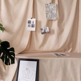 1 x 2,4 m fotoachtergronddoek Verhoogde verbrede fotografiedoek Live-uitzending effen kleurdoek (beige)