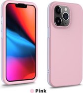 Dual-color 360 graden volledige dekking Beschermende pc + TPU schokbestendig hoesje voor iPhone 13 Pro (roze)