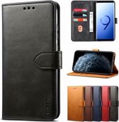 GUSSIM Zakelijke stijl horizontale flip lederen tas met houder & kaartsleuven & portemonnee voor iPhone 13 Pro Max (zwart)