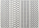 Tapijt DKD Home Decor Wit Polyester Katoen Donker Grijs (160 x 230 x 1 cm)