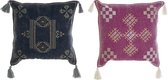 Kussen DKD Home Decor Blauw Roze Katoen (2 pcs) (40 x 15 x 40 cm)