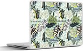 Laptop sticker - 15.6 inch - Planten - Vormen - Jungle - Patronen - 36x27,5cm - Laptopstickers - Laptop skin - Cover