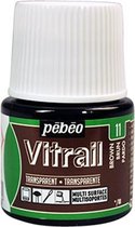 Glasverf - 11 Brown - Transparant - Pebeo Vitrail - 45 ml