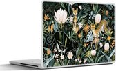 Laptop sticker - 14 inch - Jungle - Dieren - Planten - 32x5x23x5cm - Laptopstickers - Laptop skin - Cover