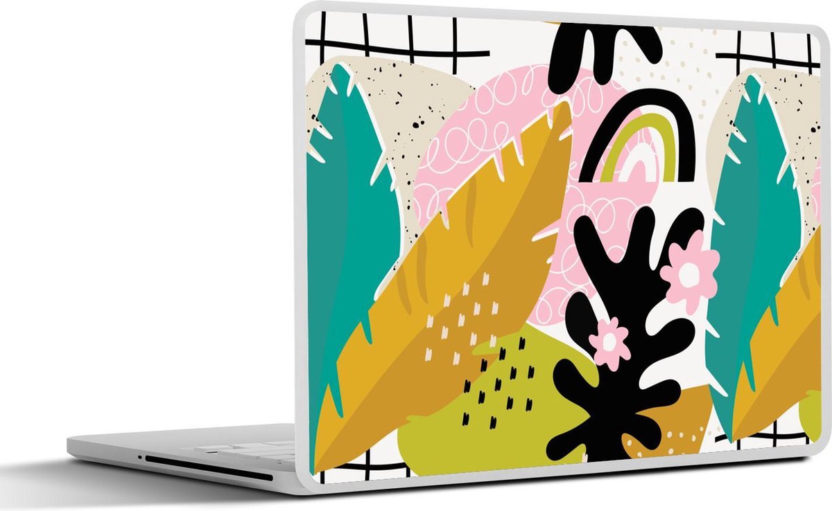 Laptop sticker - 14 inch - Jungle - Planten - Patronen - 32x5x23x5cm - Laptopstickers - Laptop skin - Cover