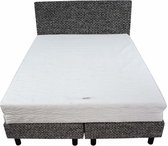 Bedworld Boxspring 200x220 - Stevig - Tweedlook - Donker grijs (M95)