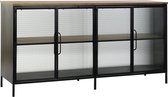Dientafel DKD Home Decor Metaal Kristal Hout MDF (161 x 40 x 80.5 cm)