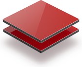 Alupanel rood 3 mm RAL 3020 - 90x60cm