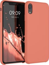 kwmobile telefoonhoesje voor Apple iPhone XR - Hoesje met siliconen coating - Smartphone case in perzik roze